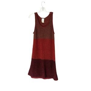 Mondi Dress VTG Red Burgundy Wool Blend Knit Sleeveless Gremlin Moody Small‎
